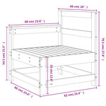 vidaXL Canapé d'angle de jardin bois de pin massif