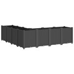 vidaXL Jardinière noir 160x160x53 cm polypropylène
