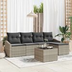 vidaXL Ensemble de salle à manger pour jardin 6 Pièces Gris clair
