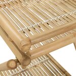 vidaXL Chariot de service avec roues Naturel 79 x 67 5 x 84 cm Bambou