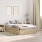 vidaXL Cadre de lit Chêne sonoma 200 x 120 x 31 5 cm Bois d'ingénierie
