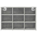 vidaXL Cabinet à chaussures avec étagère Gris béton 77 5 x 30 x 51 cm