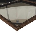 vidaXL Ensemble à manger de jardin avec coussins 15 Pièces marron rotin