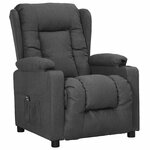 vidaXL Fauteuil Gris foncé Tissu