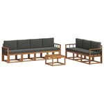 vidaXL Ensemble de canapés d'extérieur 8 Pièces Naturel et Anthracite