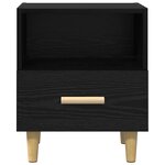 vidaXL Cabinet de chevet avec tiroir Chêne noir 40 x 35 x 47.5 cm