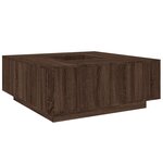 vidaXL Table basse chêne marron 100x100x40 cm bois d'ingénierie