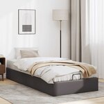 vidaXL Cadre de lit ottoman sans matelas gris 80x200 cm similicuir