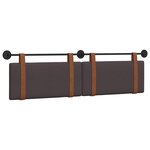 vidaXL Tête de lit suspendue Marron foncé PU antique