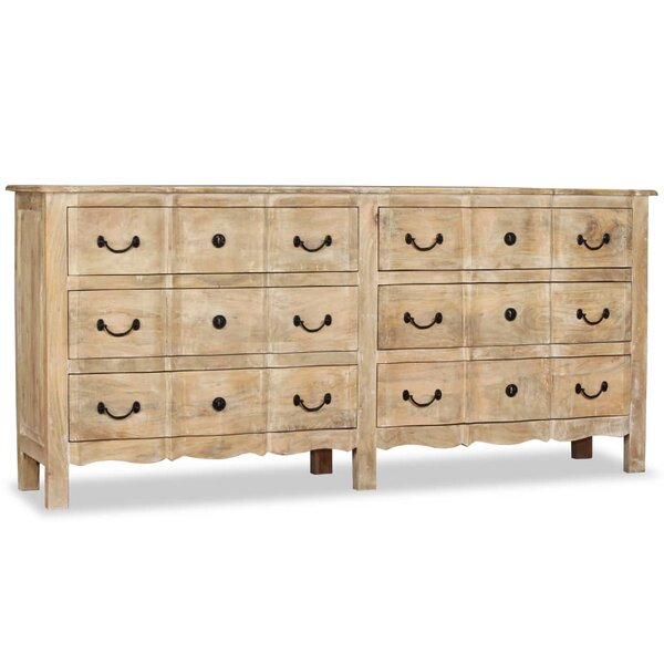 vidaXL Buffet Bois de manguier solide 200x40x90 cm