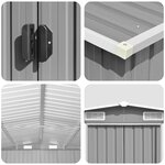 vidaXL Abri de jardin 257x392x181 cm Métal Gris