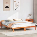 vidaXL Cadre de lit sans matelas cire marron 180x200cm bois pin massif
