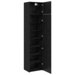 vidaXL Armoire de rangement Montage mural Chêne noir 50 x 41 x 225 cm