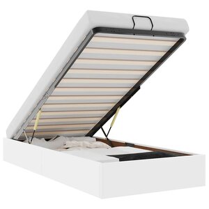 vidaXL Cadre de lit ottoman sans matelas blanc 90x200 cm similicuir