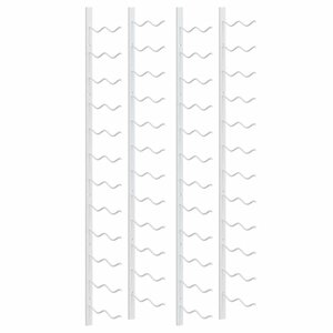 vidaXL Casier à vin mural pour 24 bouteilles 2 Pièces Blanc Fer