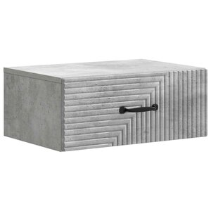 vidaXL Cabinet de chevet mural Gris béton 49 x 34 5 x 20 cm
