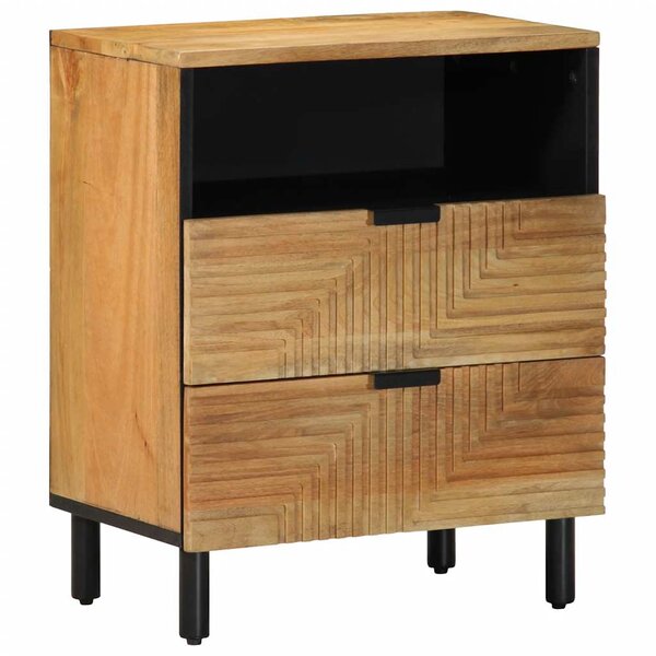 vidaXL Table de chevet marron 50x33x60 cm bois de manguier massif