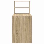 vidaXL Bureau Chêne sonoma 113 x 54 x 120 cm Bois d'ingénierie