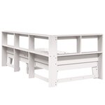 vidaXL Lit bibliothèque sans matelas blanc 75x190cm bois de pin massif