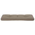 vidaXL Coussin de palette taupe 120x40x12 cm tissu