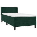 vidaXL Sommier à lattes de lit et matelas Vert foncé 80x200 cm Velours