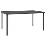 vidaXL Mobilier de salle à manger d'extérieur 7 Pièces Acier Anthracite