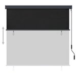 vidaXL Store roulant d'extérieur 160x250 cm Anthracite