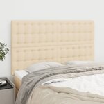 vidaXL Tête de lit Crème 144x5x118/128 cm Tissu
