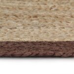 Vidaxl tapis fait à la main jute avec bord marron 90 cm
