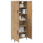 vidaXL Haut Armoire 2 Pièces Chêne artisanal Bois d'ingénierie