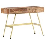 vidaXL Bureau avec tiroirs 100x55x75 cm bois solide