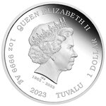 Pièce de monnaie 1 Dollar Tuvalu 2023 1 once argent BE – James Bond (Timothy Dalton)