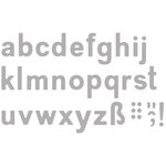 Pochoir d'embossage Alphabet Minuscules 02-15cm