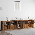 vidaXL Buffet Bois ancien 283 x 37 x 67 cm Bois d'ingénierie