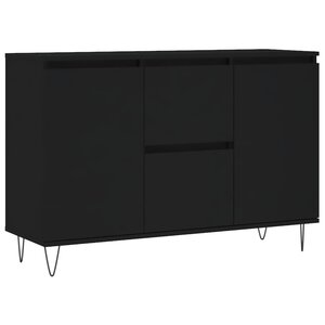 vidaXL Buffet noir 101 5x35x70 cm bois d’ingénierie