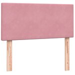 vidaXL Sommier à lattes de lit avec matelas rose 90x210 cm velours