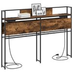 vidaXL Tête de lit de rangement Chêne fumé 160 cm Bois d'ingénierie