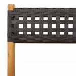 vidaXL Chaises de bistrot lot de 2 noir bois massif d'acacia et rotin