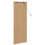 vidaXL Stores et Occultants avec des rideaux Marron Clair Bambou