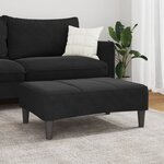 vidaXL Repose-pied noir 77x55x31 cm velours