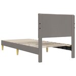 vidaXL Cadre de lit avec tête de lit Taupe 80 x 200 cm Tissu