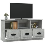 vidaXL Meuble TV gris béton 100x35x50 cm bois d'ingénierie