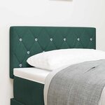 vidaXL Tête de Lit LED Argyle Vert foncé 80 cm Velours
