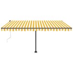 vidaXL Auvent automatique sur pied 450x300 cm Jaune/Blanc