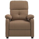 vidaXL Fauteuil inclinable Marron Tissu