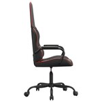 vidaXL Chaise de jeu de massage rouge et noir similicuir