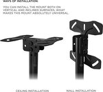 Onkron n1l blk support tv de plafond pour des écrans de 32 à 80 pouces noir