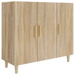 vidaXL Buffet chêne sonoma 90x34x80 cm bois d'ingénierie