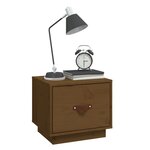 vidaXL Table de chevet Marron miel 40x34x35 cm Bois de pin solide