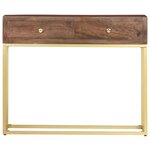 vidaXL Table console 90 x 30 x 75 cm Bois de manguier massif